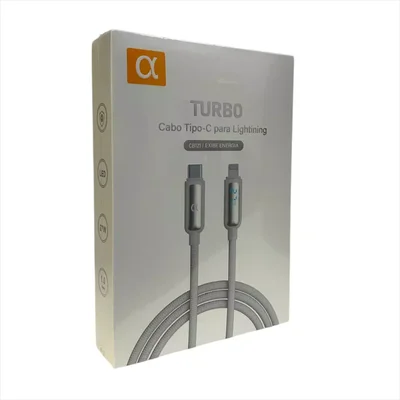 Cabo Carregamento/dados A'gold Tipo C P/ Lightning Ios 27w Visor LED Potencia De Carregamento Cb121