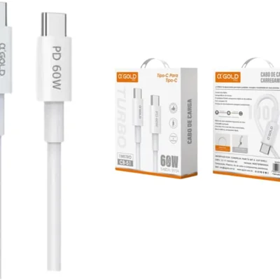 Cabo 1 Metro Duplo Usb-c A'gold Turbo 60w Cb105