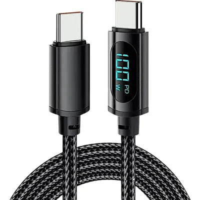 Cabo Rápido 100w Turbo Com Chip LED Usb Tipo C