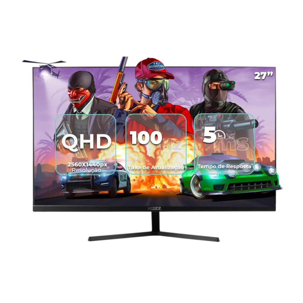 Monitor Gamer 27 " Qhd 100hz 5ms Alta Definição Displayport HDMI