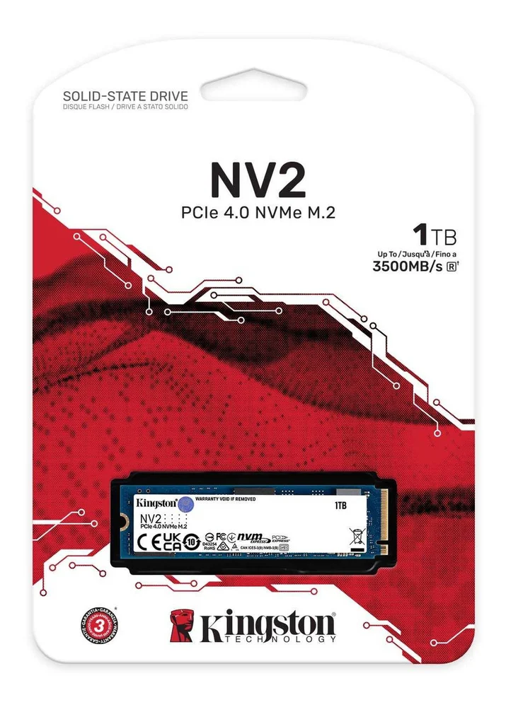 Kingston 1TB SSD M.2 2280 NVMe PCIe3.0×4 Produtos com até 15 OFF no PIX KaBuM