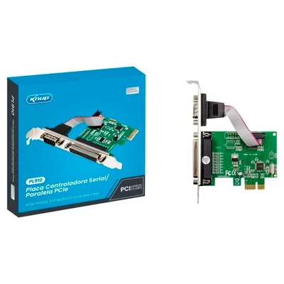 Placa Controladora PCi-express Knup Kp-pl910, 1x Porta Serial, 1x Porta Paralela, Interface PCi-express X1