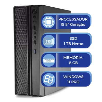 Computador Multipc Slim i5 8ªgeração 16gb SSD 1TB Nvme Win11