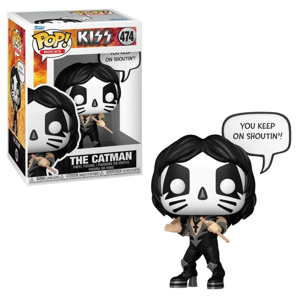 Imagem 3 de 5 do produto Boneco Funko Pop! Sayings Rocks Kiss - Peter Criss (the Catman)