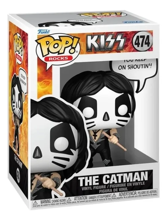 Imagem 4 de 5 do produto Boneco Funko Pop! Sayings Rocks Kiss - Peter Criss (the Catman)
