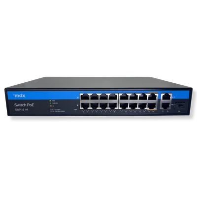 Switch Poe 16 Portas 10/100 - Mdx