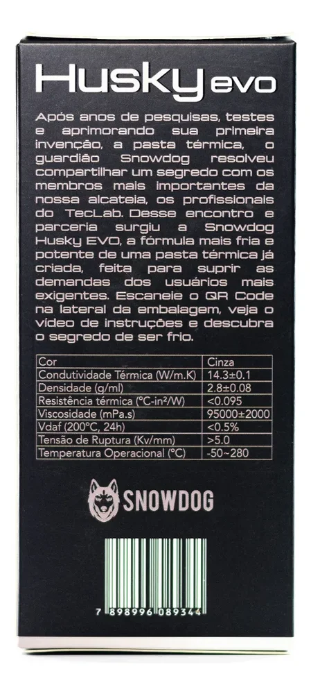 Pasta Térmica Overclock Gaming Snowdog Husky Evo 2g Cor Prata 6