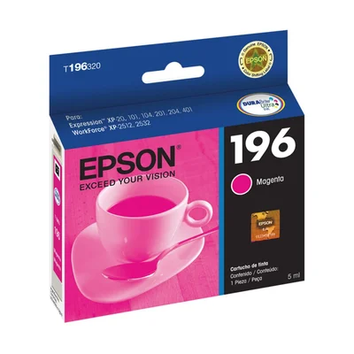 Cartucho De Tinta Epson T196320 T196 Magenta | Xp101 Xp201 Xp214 Xp401 Xp411 Wf-2532