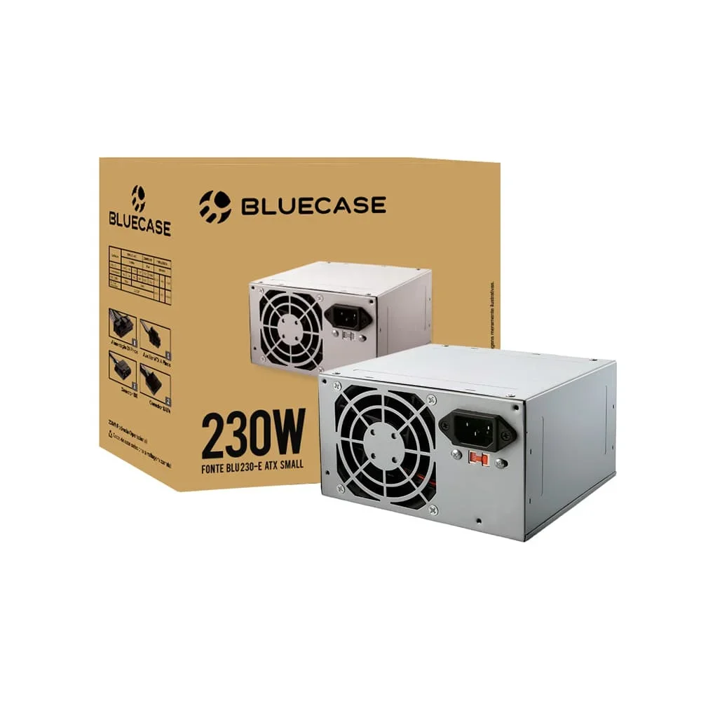 Fonte Bluecase 230w Fatx Com Cabo - Blu230-ps3-ebx