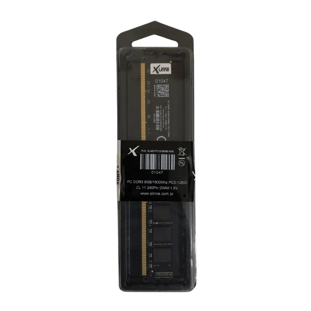 Memória RAM XLinne, 8GB, DDR3, 1600MHz, CL11