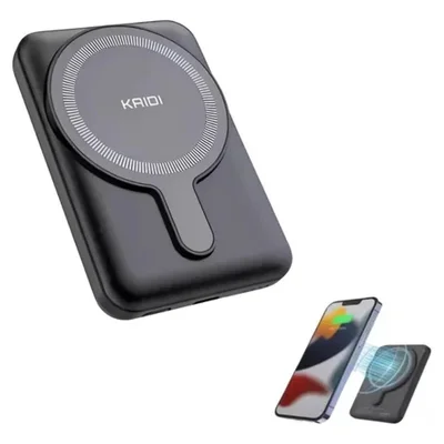 Mini Power Bank Carga Rápida Sem Fio 5000 Mah Knc-8885 Usb-c