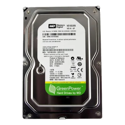 Hd Interno 1TB WD Av-gp Wd10eurx 64 Mb Cache Connected Home - Prateado