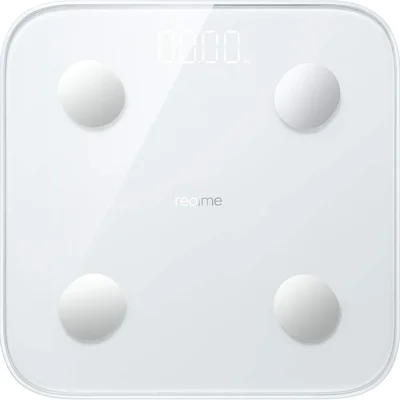 Balança Digital Inteligente Realme Smart Scale Rmh2011 Bioimpedância Corporal Bluetooth, Display LED, - Branco