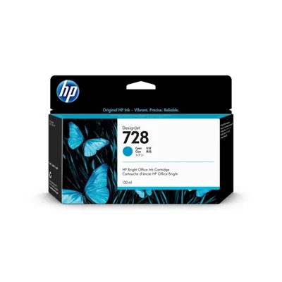 Cartucho De Tinta Hp 728 Ciano F9j67a | Plotter Hp Designjet T730 T830 | 130ml