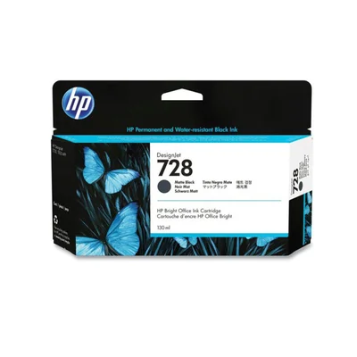 Cartucho De Tinta Hp 728 Preto Fosco 3wx25a | Plotter Hp Designjet T830 T730 | 130ml