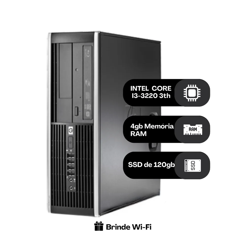 COMPUTADOR HP COMPAQ 8300 ELITE I3 3ª GERAÇÃO 4GB RAM SSD 120GB COMPUTADOR HP COMPAQ 8300 ELITE I3 3ª GERAÇÃO 4GB RAM SSD 120GB