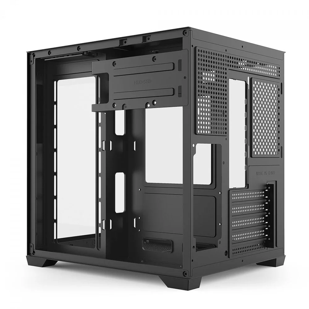 Imagem 2 de 5 do produto Gabinete Gamer Brx Xtreme Glacier, Mini Tower,  Lateral E Frontal De Vidro, Com 3 Fans, Preto, R41b