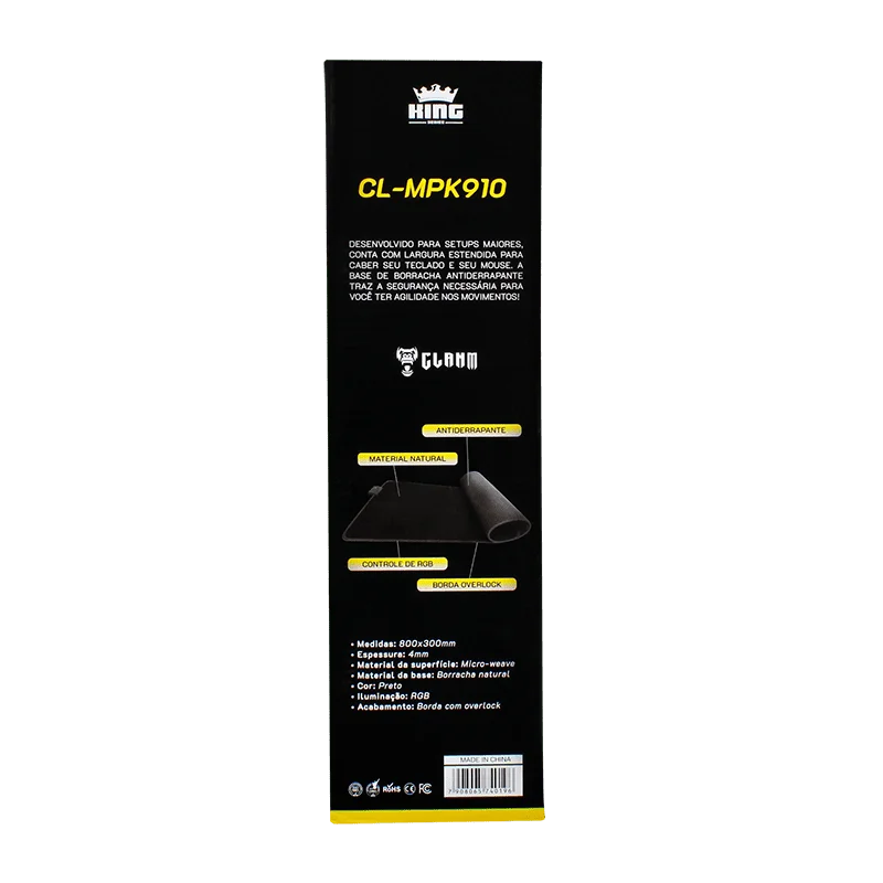 Imagem 4 de 5 do produto Mousepad Gamer Clanm Mpk-910 RGB
