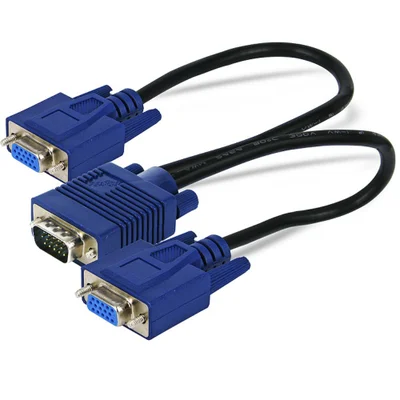 Cabo Adaptador Video Vga M / 2 Vga F