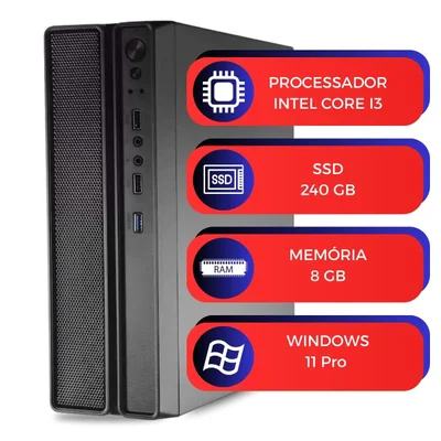 Computador Multipc Slim Case Core i3 8GB SSD 240GB Win11 Pro