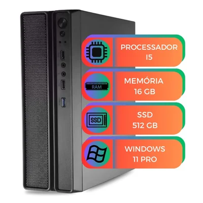 Computador Slim i5 3ªgeração 16gb SSD 512gb Nvme Win11 Pro