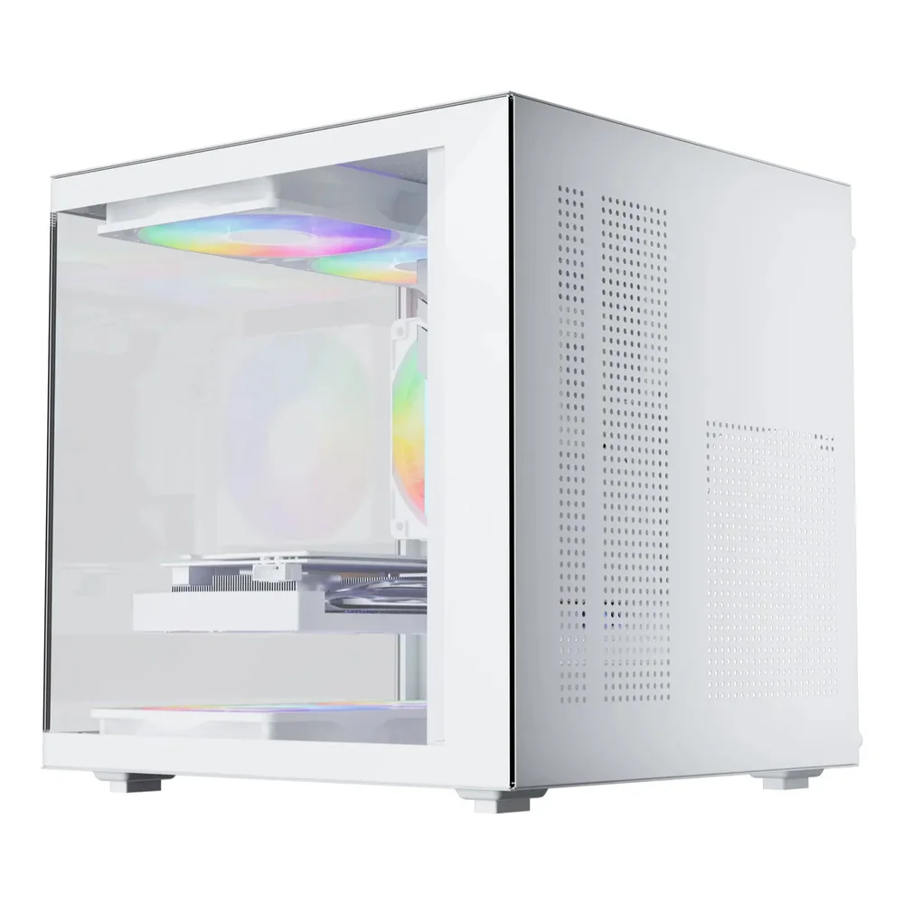 Imagem 3 de 5 do produto Gabinete Gamer Aquário Life Pro Bg-066 C/ 5 Cooler Fans Branco