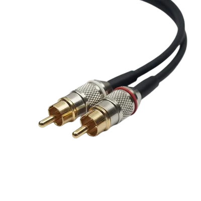 Cabo De Áudio 2rca Macho 2m Premium Cabos Golden