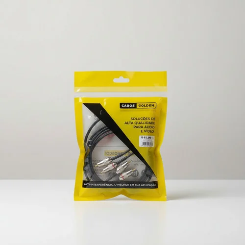 Imagem 3 de 5 do produto Cabo De Áudio 2rca Macho 2m Premium Cabos Golden