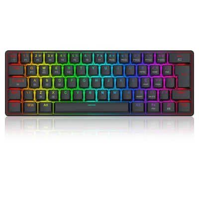 Teclado Mecanico Gamer Jax Pro RGB Wireless Switch Dust-proof Brown Redragon K613-kbs Preto