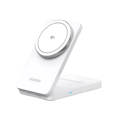 Ugreen Carregador Sem Fio Magnético 2 Em 1 Qi2 20w Magsafe