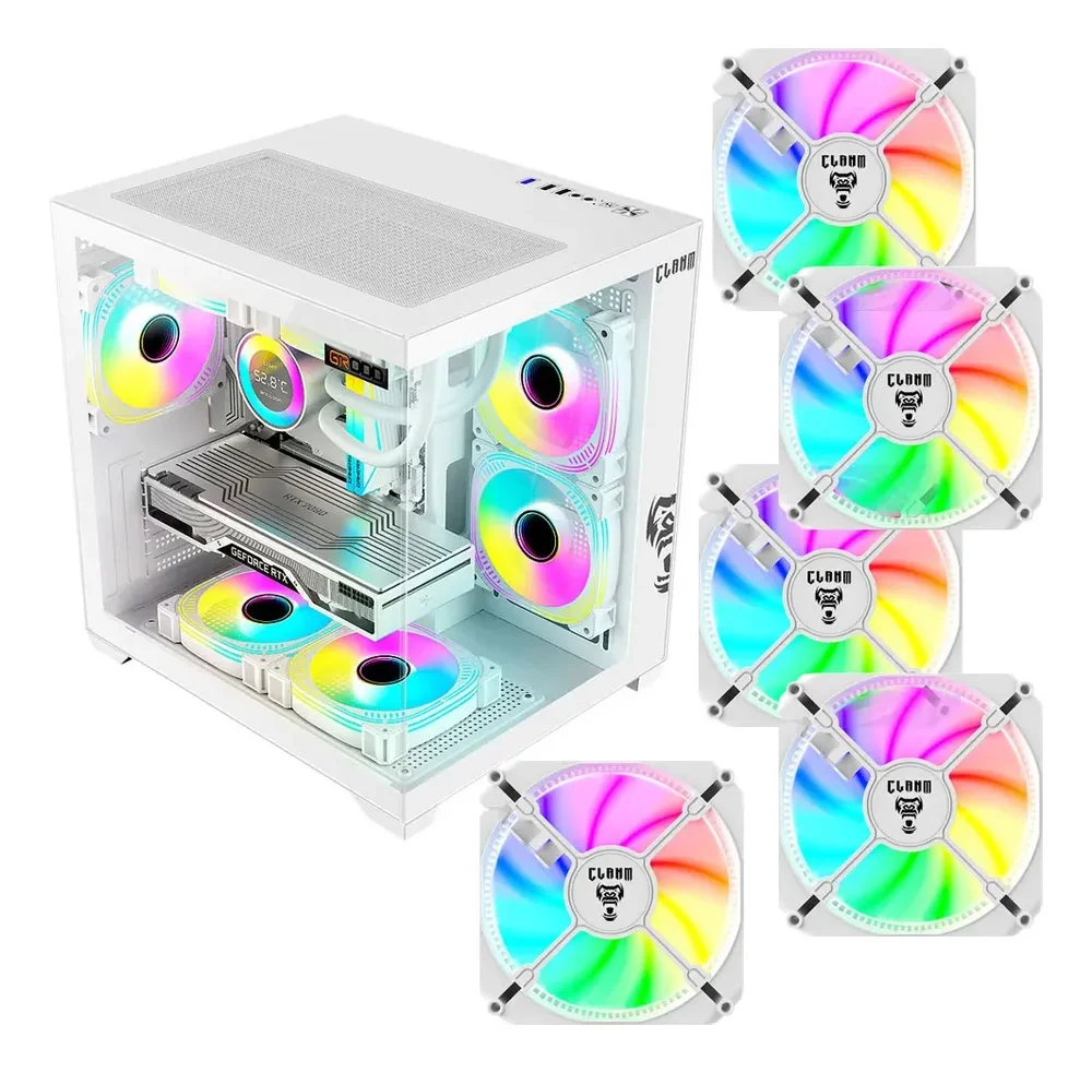 Gabinete Gamer Snow Grodd C/ 5 Fans Snow Auster RGB- Clanm