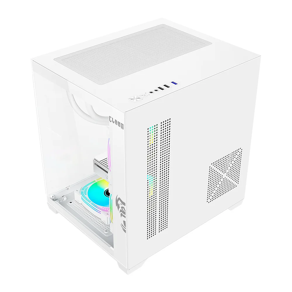 Imagem 4 de 5 do produto Gabinete Gamer Snow Grodd C/ 5 Fans Snow Auster RGB- Clanm
