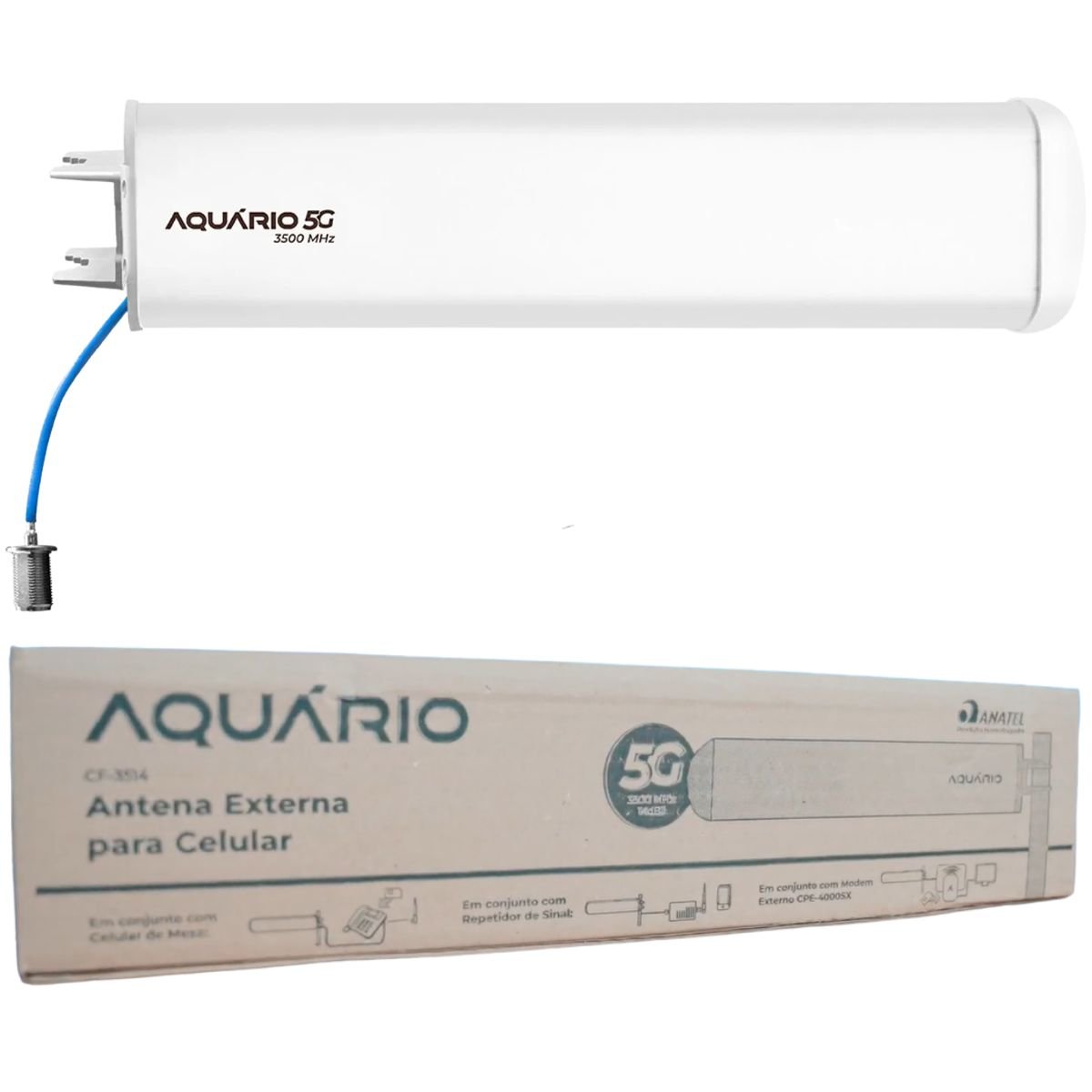 Antena Externa 5g Full Band Direcional 13,5 Dbi Aquario