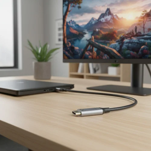 Imagem 4 de 5 do produto Displayport 1.4 Macho HDMI 2.1 Femea Premium Cabos Golden