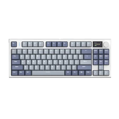 Teclado Mecânico Gamer Bluetooth Tri Mode 2.4g Attack Shark Com Tela K86RGB Lavanda