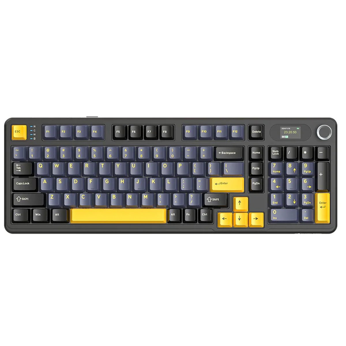 Teclado Mecânico Gamer Attack Shark Tri Mode Bluetooth 2.4g Com Tela X98pro Star Black