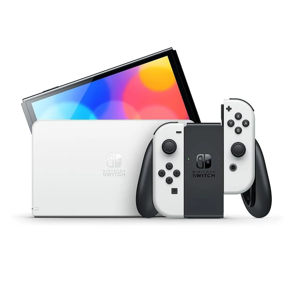 Imagem 3 de 4 do produto Console Nintendo Switch OLED Com Joy-con Branco + Mario Wonder + 3 Meses De Assinatura