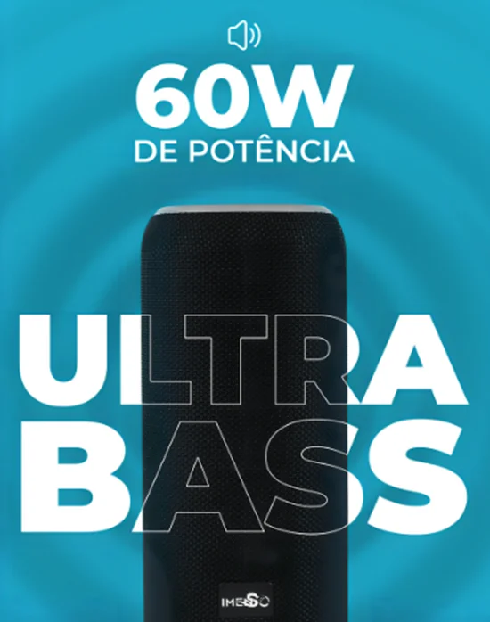 Imagem 2 de 5 do produto Caixa De Som Bluetooth Imenso X81 60w Tws À Prova D'água RGB