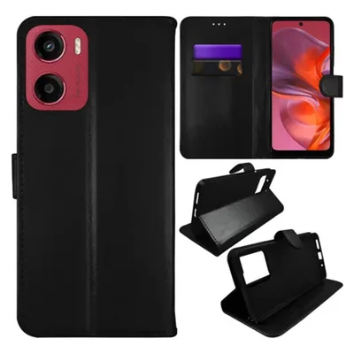 Capa Capinha Carteira Preta Para Moto G05 Xt2523