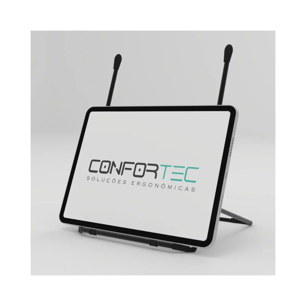 Imagem 3 de 5 do produto Suporte Ergonômico Para Notebook / Tablet - Ajustável 35°-60° – Easy Preto