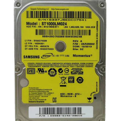 Hd Para Notebook 1TB Sata Ii 8mb St1000lm024 Samsung