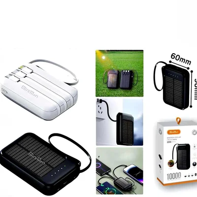 Bateria Solar Portátil Carregador Power Bank 10.000mah