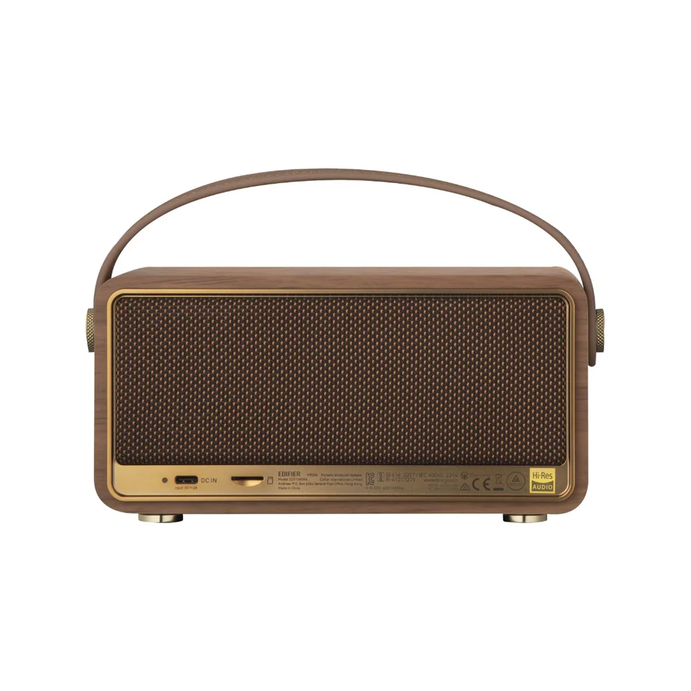 Imagem 2 de 5 do produto Caixa de Som Portátil, 40W RMS, Acabamento Premium, Bateria até 19h, Bluetooth 6.0, Cartão Micro SD, - MP330 EDIFIER Madeira