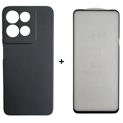 Capa Capinha Aveludada + Película 3d Vidro Para Motorola Moto G15