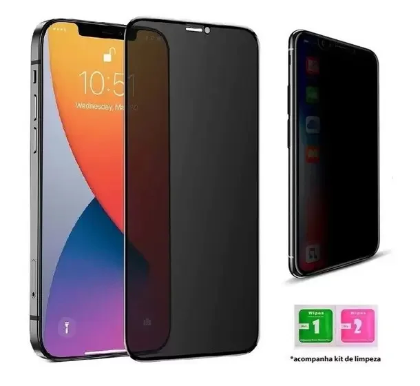 Imagem 2 de 5 do produto Capa Capinha Clear Case + Película Privacidade 3d Para Iphone 11