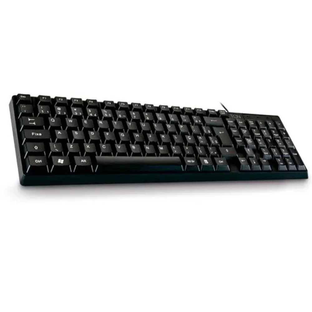 Imagem 4 de 5 do produto Teclado Office Slim Usb Tcn 950, Layout Abnt2, Teclas Macias E Silenciosas - Pretosd