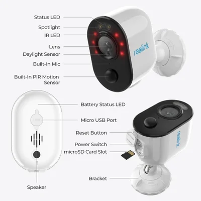 Câmera Reolink Argus 3e 3mp Wi-fi Bateria Ia Visão Colorida — foto 5