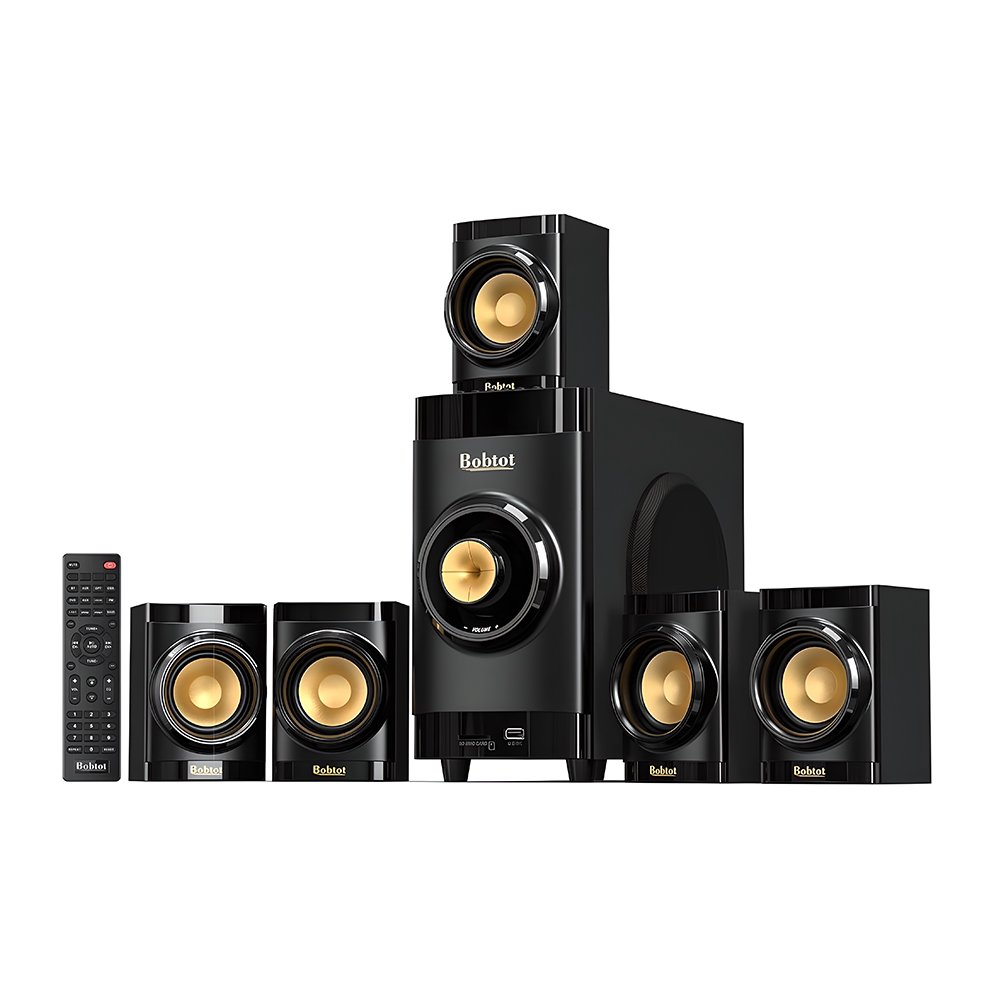 Home Theater Bobtot 200W 5.1 HDMI ARC Subwoofer 4" 110V