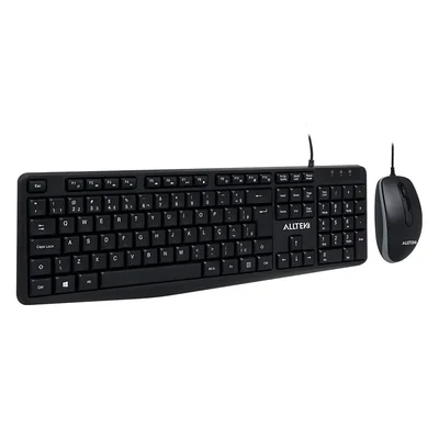 Kit Alltek Teclado E Mouse Usb, Com Fio Atkc010 Preto