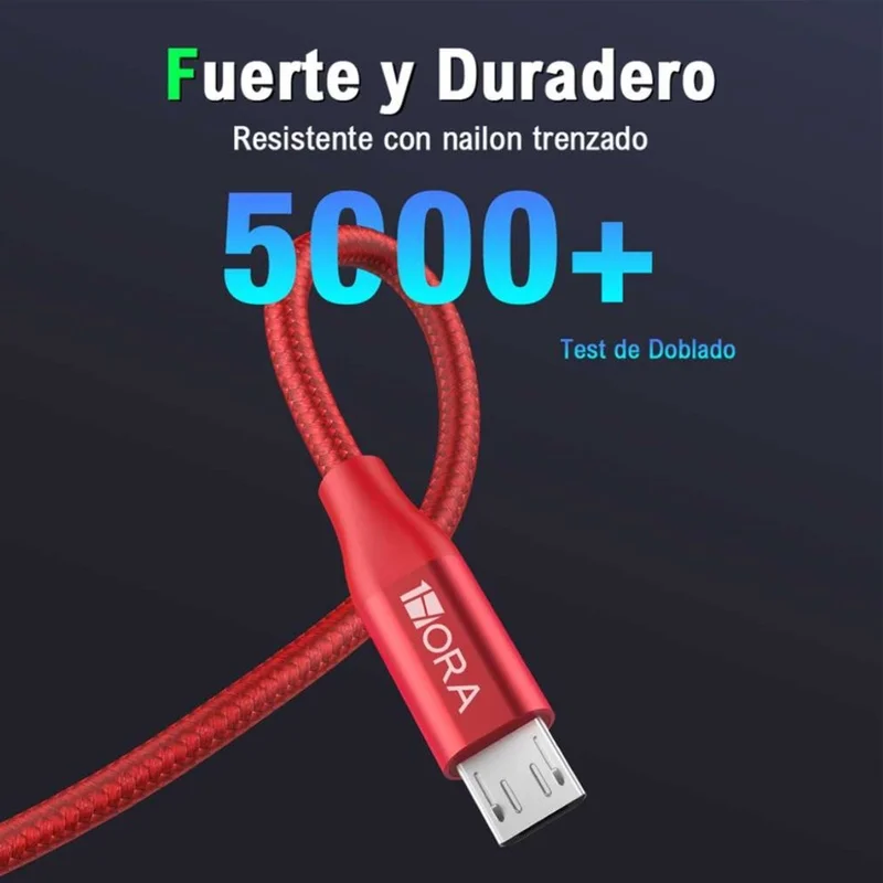Imagem 3 de 3 do produto Cabo Micro Usb P/usb A 1hora 2.4a Macho 1metro Vermelho